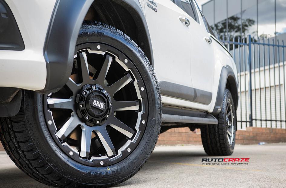 TOYOTA HILUX N80 4WD GRID GD05 MATTE BLACK MILLED ACCENTS